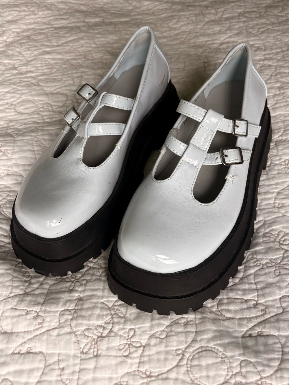 UO Platform Mary Jane Shoe—Light Blue